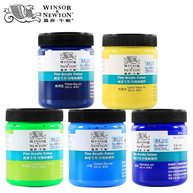 Акриловые Жидкие Краски Winsor and Newton Level S2, 60 цветов, 300 мл