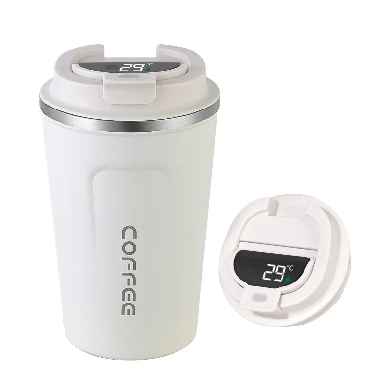 Custom 380ml Stainless Steel Insulated Coffee Tumbler with LED Temperature Display Smart Water Bottle Vacuum Termo for Camping
