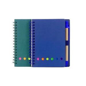 Multifunctional Custom Memo Pad Notebook Gift Set Hardcover Sticky Note Pad with Foil Stamp Ball Pen Loose Leaf Feature
