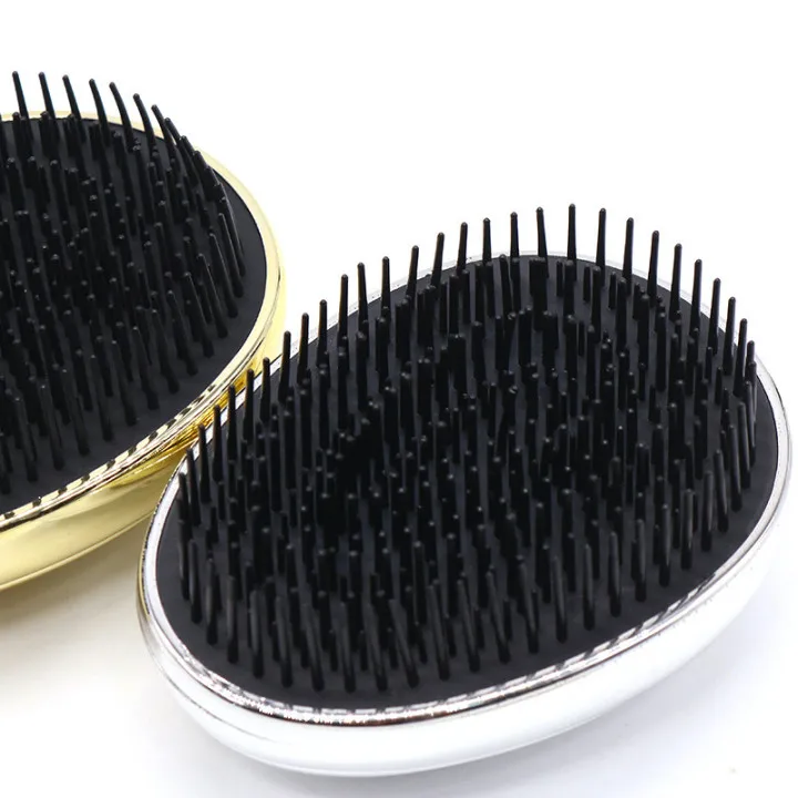Customized High Quality Personalized Wet Portable Detangling Round Egg Hair Brush Shampoo Scalp Massager
