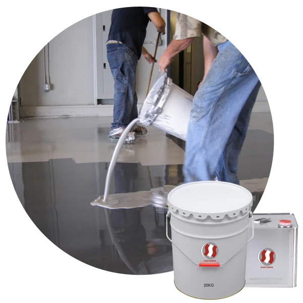 Self-leveling Mortar Epoxy Floor Paint Liquid Coating for Warehouse Garage Use with Brush Application