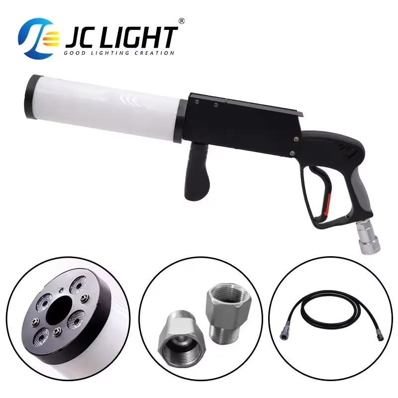 JC Handheld LED Co2 Gun Party RGB Jet Machine Stage Effects Dj Bar Fog Gas Column Smoke Guns