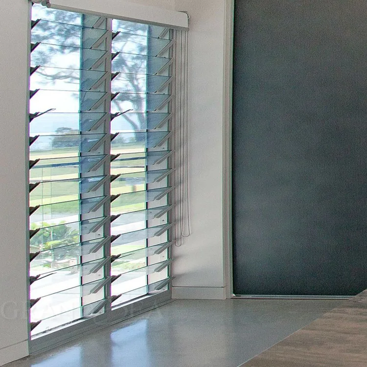 Modern Hurricane Proof Aluminium Adjustable Glass Louver windows