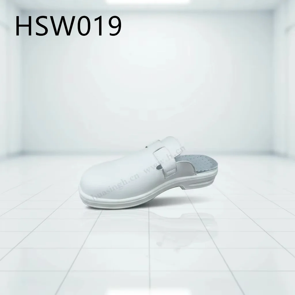 ZYF,Medical Laboratory Bacteria Resistant White Safety slippers Clean Area Super Anti-slip Sole Work Clogs with Steel Toe HSW019