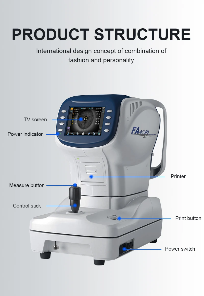Customized Ophthalmic Auto Refractometer Keratometer FA-6100BK