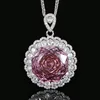 Colgante de rosa seca con cadena Chopin