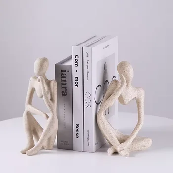 Creative Resin Crafts Bookends Figure Sculpture for Home Decor Luxury Living Room Decoration