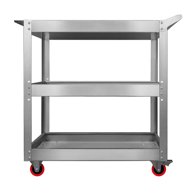 Multi-Functional Stainless Steel Car Storage Tool Cabinet Thickening Car Repair Workshop Moving Parts Trolley