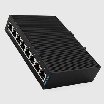 KRONZ 8 Port Unmanaged Industrial Switch 10/100Mbit/s DIN Rail Network Ethernet Fast Switch IP40 Plug and Play