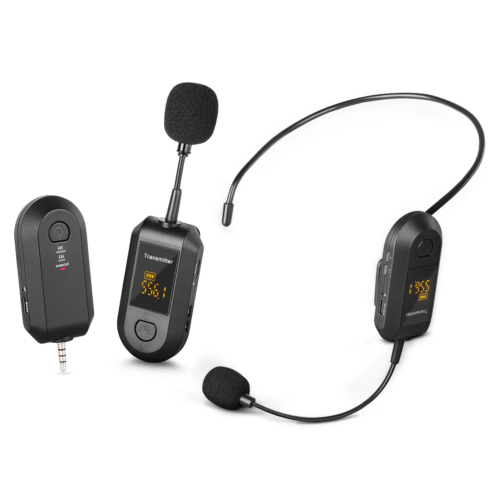 T9 Portable Wireless Headset Best Clip on Lapel Recording Dual
