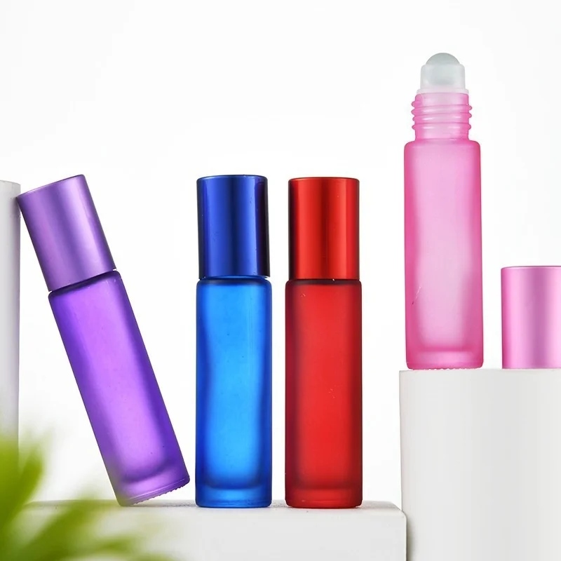 Ln Stock 10ml Color Roll On Glass Bottle Cosmetic Glass Bottle Round ...