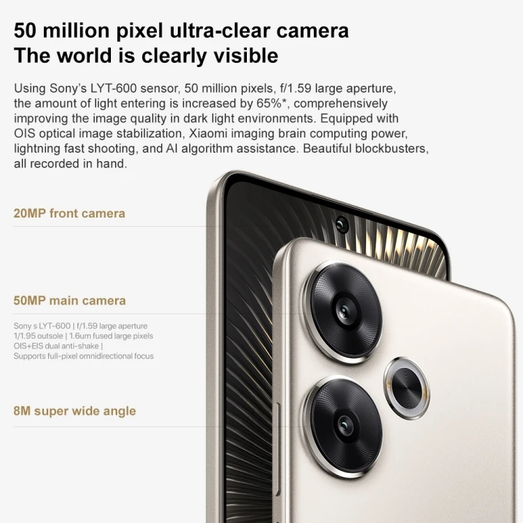新着Xiaomi Redmi Turbo3携帯電話12GB512GB5000mahバッテリー6.67