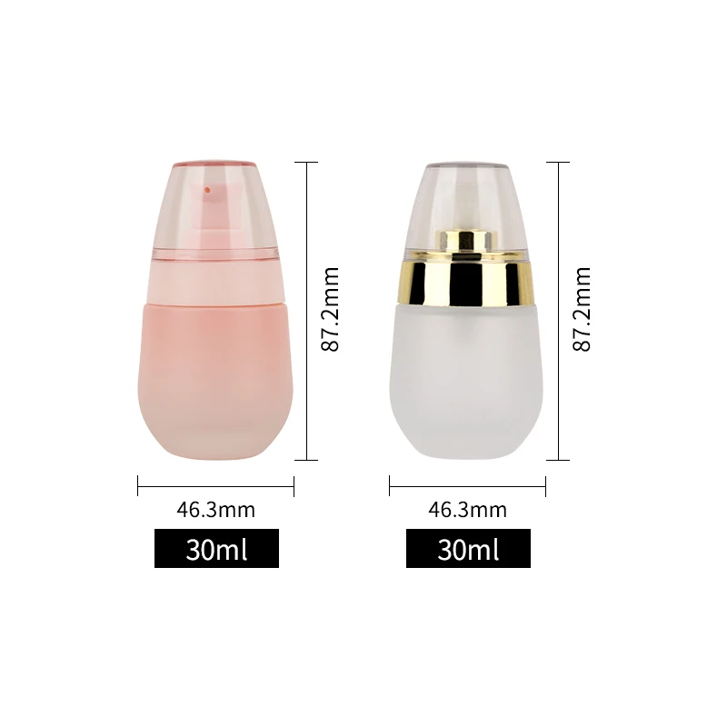 30Ml Glass Serum Oil Bottle Cosmetic Foundation Lotion Glass Bottle With Pump factory