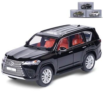 1/32 Lexus LX600 SUV Sport Car Off-Road JKM Premium Diecast Toy Model Vehicle Miniature Light Collection Gift for Boy Children