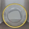 Clear with gold rim