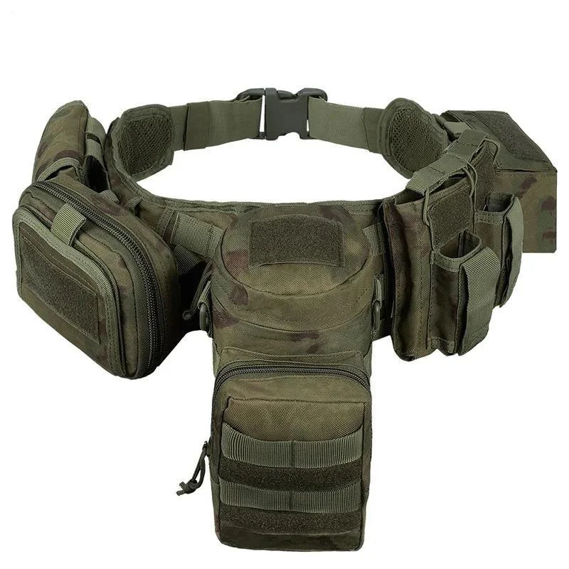 Multi-functional Camouflage Tactical Waist Pack Outdoor Hunting Belt Multi-functional Pocket Carrying Gear Tactic Waist Belt