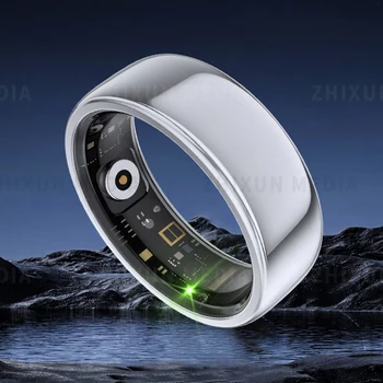 Free Shipping R09 Silver Home Bluetooth Smart Health Tracker Metric Monitoring Rings For Apple Android