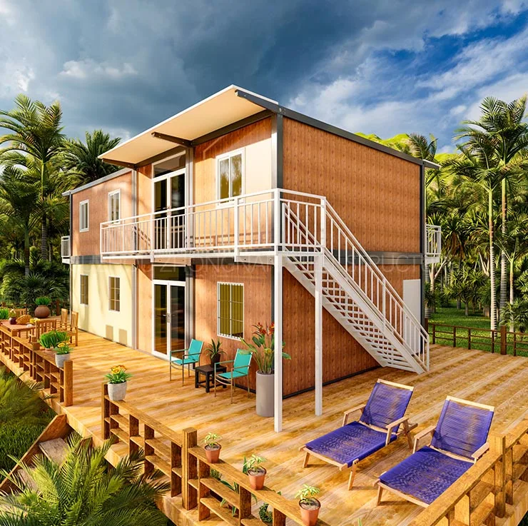 New Design Village Style Fast Assembly Tiny Prefab Flat Packed Houses Containers Live Homes Building