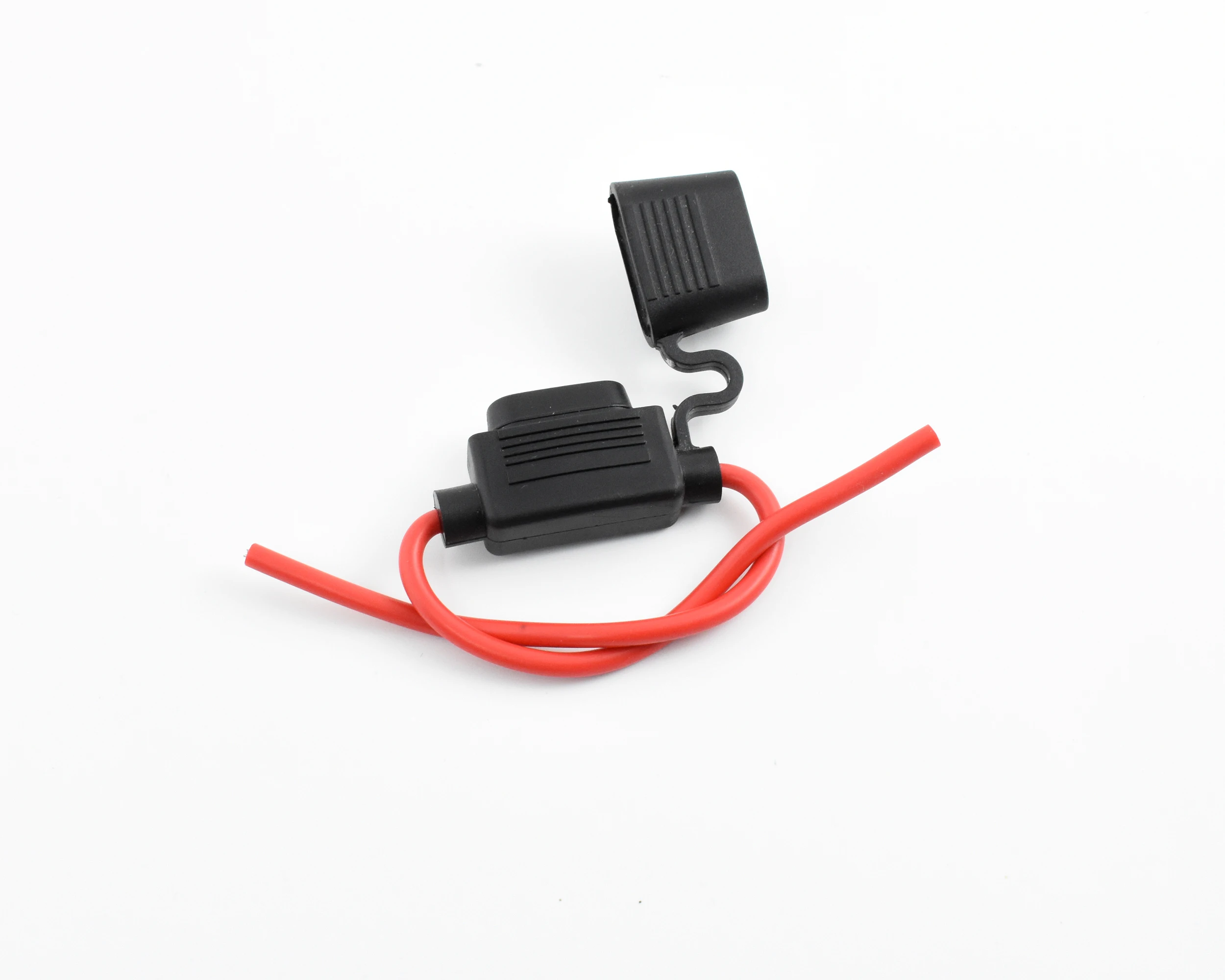 GTIWUNG 10Pcs Scatola Portafusibili per Fusibili Lamellari Auto, 16AWG Portafusibile Medio in Linea con Cavo, 32V Portafusibile a Lama Standard (Misura Media