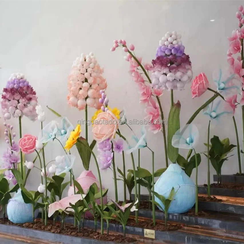 Artificial Paper Flower Freestanding Customized Paper Giant Flower For