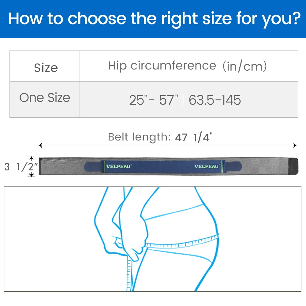 Velpeau Sacroiliac Belt For Sciatica Pelvic Lower Back Lumbar Pain