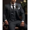 Dark gray suit vest and dress pants