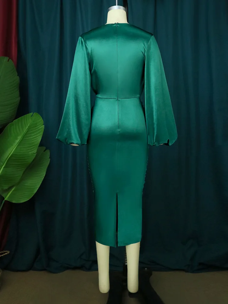 green silk dress outfit Emerald Isle Silk Slip Dress main image 0