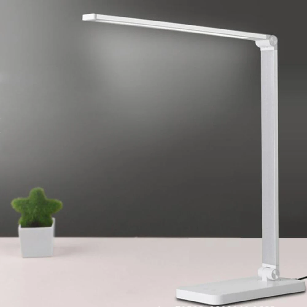 LED Table Lamp Eye-Caring Desk Lamps Natural Light Protects Eyes 5 Modes 5 Brightness Levels Touch Control Adjustable