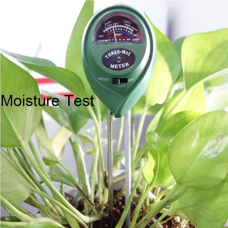 Hot Bán Logo In Ấn Pin Miễn Phí Đất Ph Độ Ẩm Meter 3 Trong 1 Đất Tester