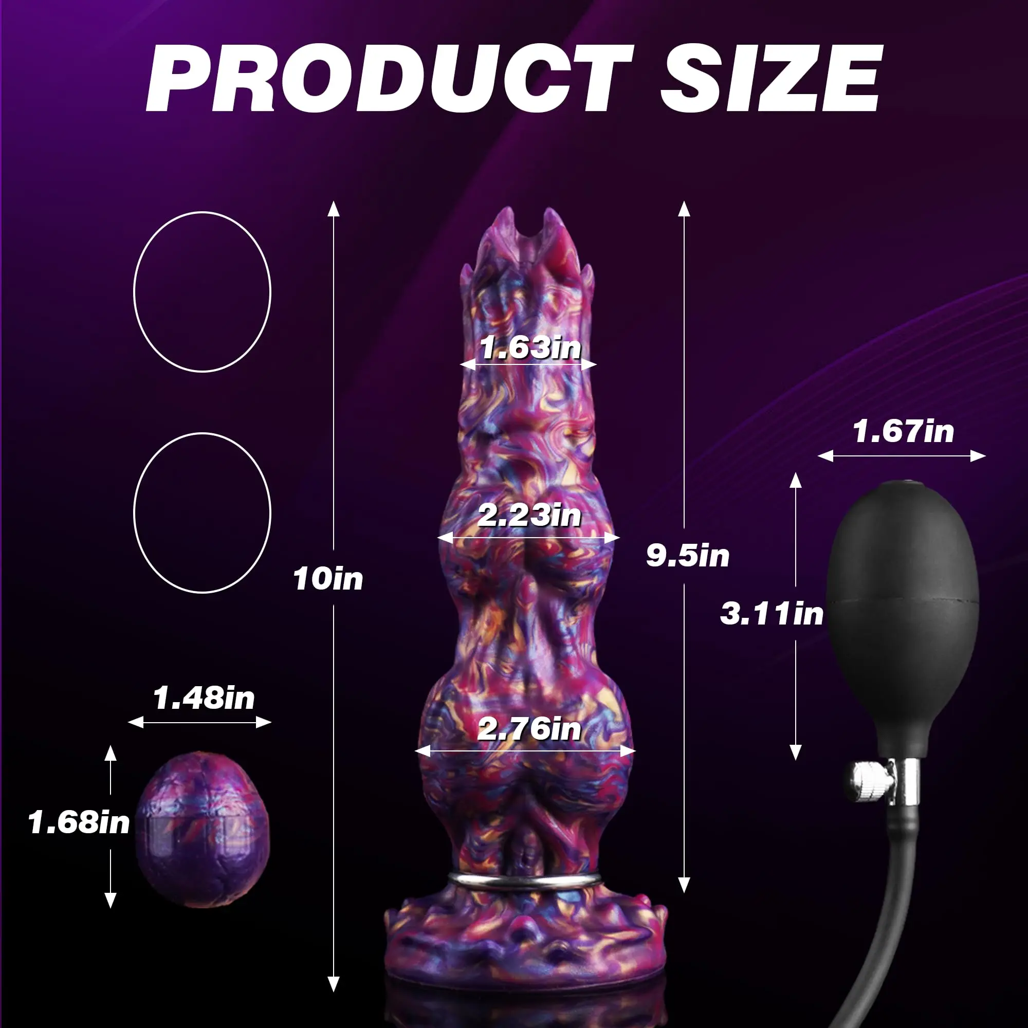 26cm Ovarian Monster Dildo Inflatable Anus with 4 Silicone Egg Vaginal Pump extreme Sex Toys for Both Women and Men 26cm Ovarian Monster Dildo Inflatable Anus with 4 Silicone Egg Vaginal Pump extreme Sex Toys for Both Women and Men