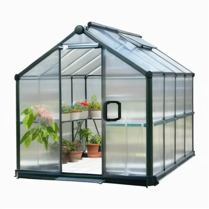Tomat tumbuh portabel taman jaring Pe kecil Polytunnel berjalan di rumah kaca de
