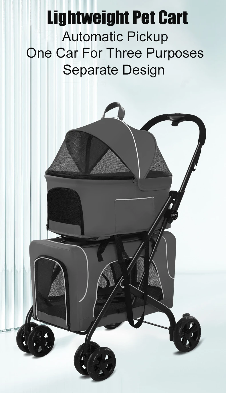 Vilobos Detachable Double Dog Stroller For Dogs/Cats,