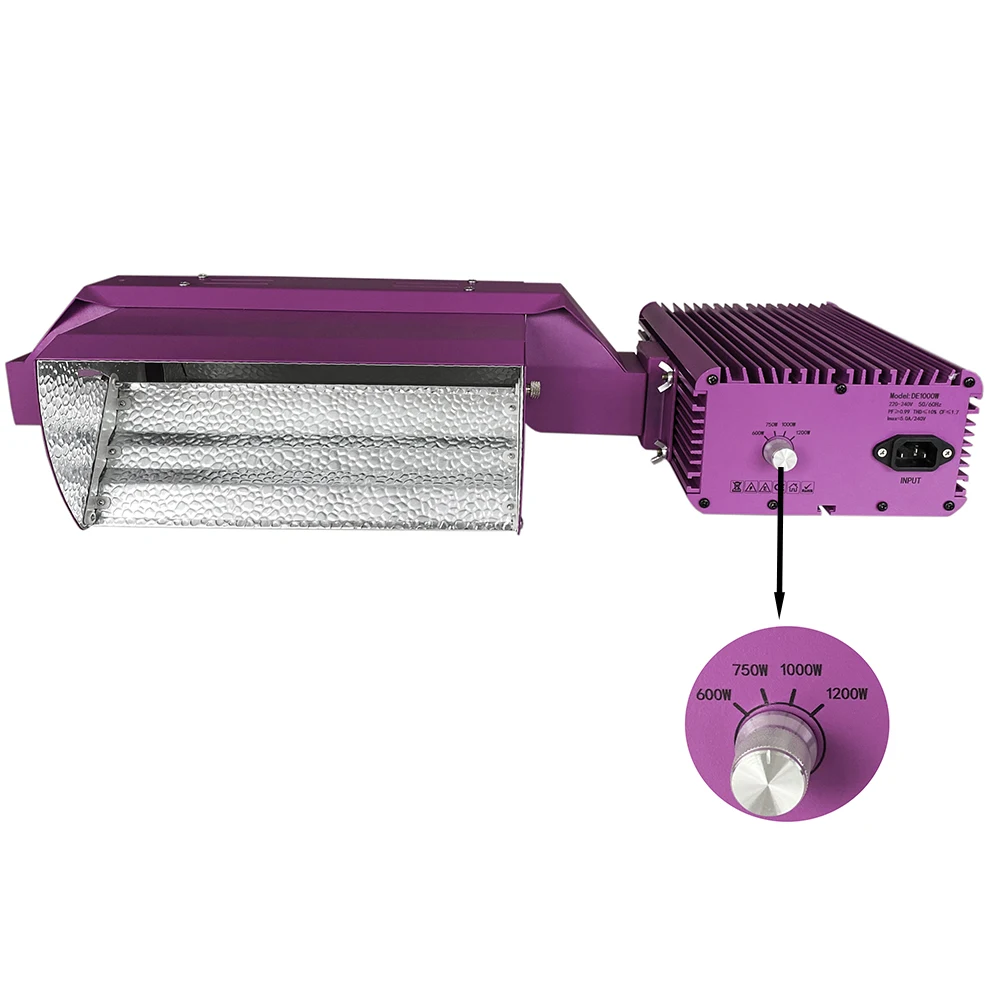 1000w De Double Ended Hps Grow Light Fixture With Digital Ballast And De Hps Light For Plant