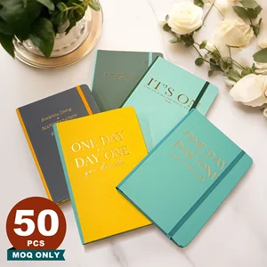 A5 A6 Custom Logo Notebook Low Price Items High Quality Meeting Reocrd Hardcover Elastic Strap 2 Tone Agenda PU Leather Diary