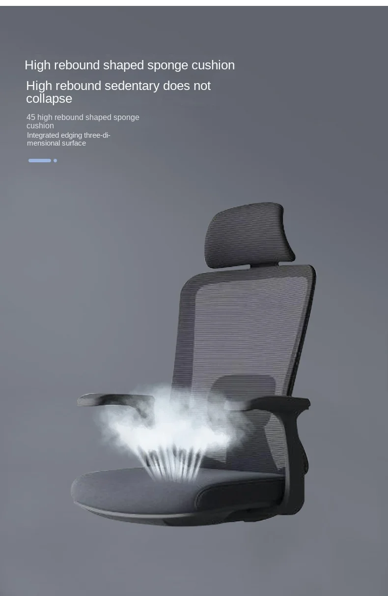 Contemporary Style Executive Office Chair Adjustable Lift Furniture with Headrest and Armrest Fabric Mesh Chair Modern Design