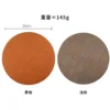 Yellow-brown round placemat