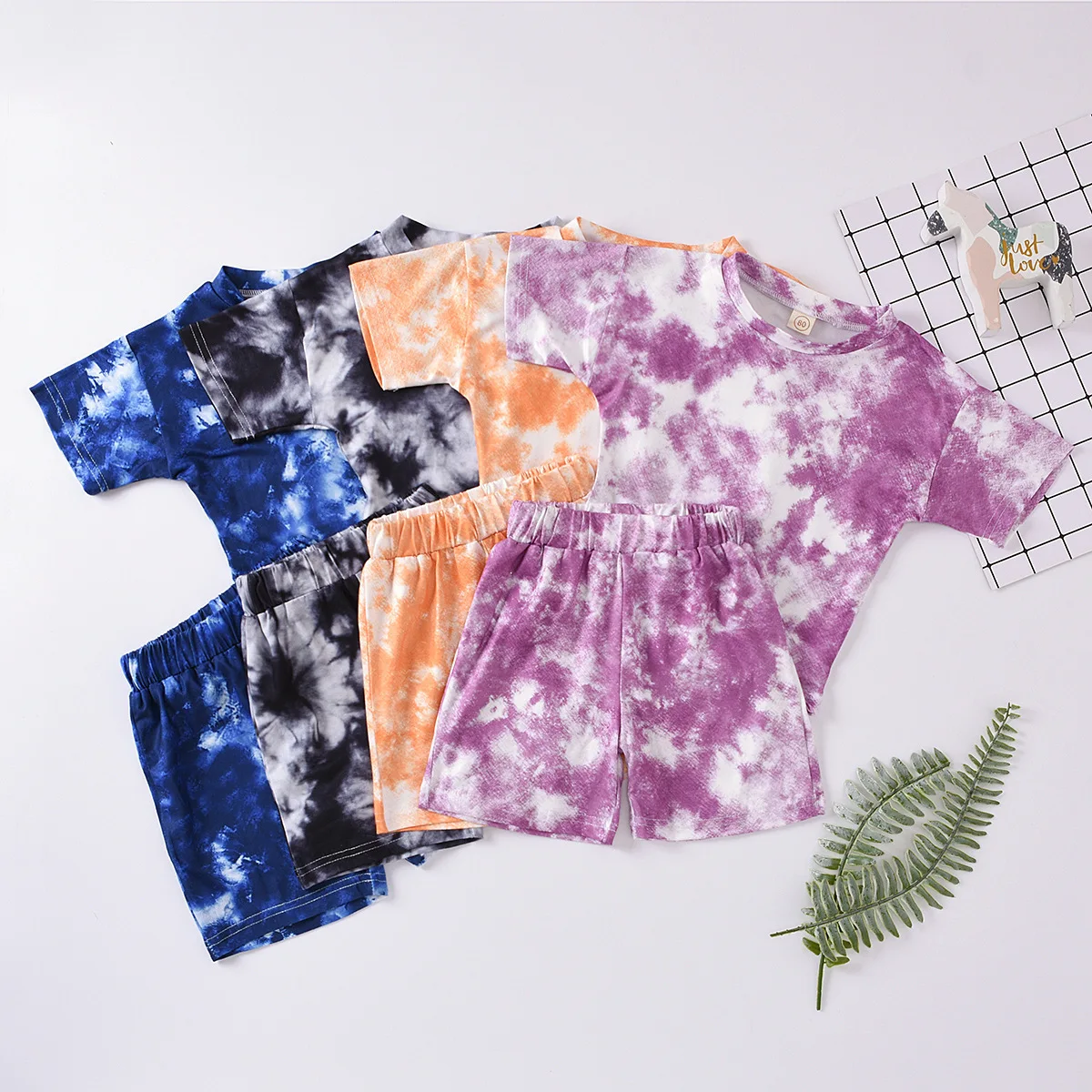 Conjunto De Ropa Para Bebés Y Niños Pequeños,Camisetas Con Estampado De Tie- dye + Pantalones Cortos,Chándales Informales Para Niños,Trajes Para El  Hogar,1566 - Buy Bebé Niña Ropa De Verano,Los Niños De Tinte De