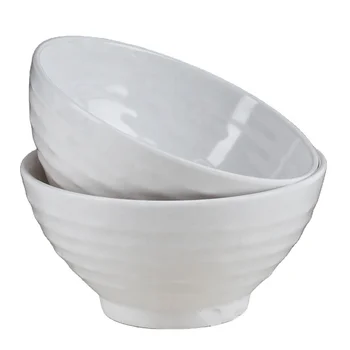 Bulk cheap food grade unique plastic soup bowl white melamine cereal bowl