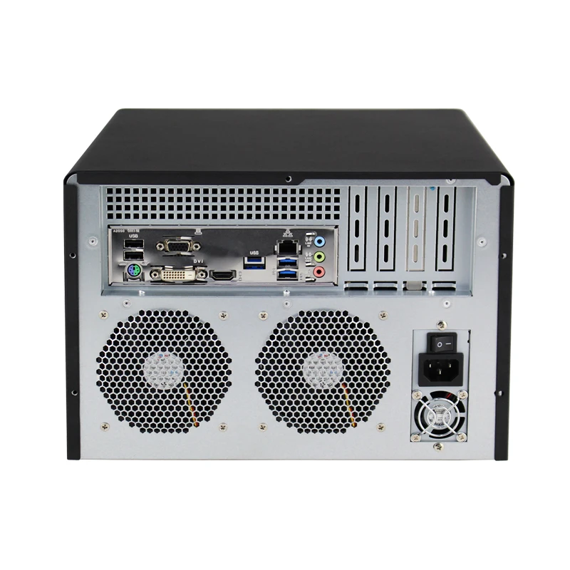 Micro Atx Mid Tower Pc Case 8 Bay Nas Server Chassis Desktop Computer Case With 4 Expansion Slots
