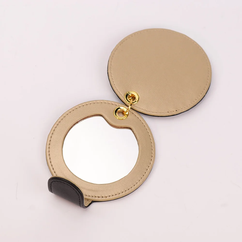 Cheap Wholesale Advanced Leather Mini Full Folding Mirror Make Up