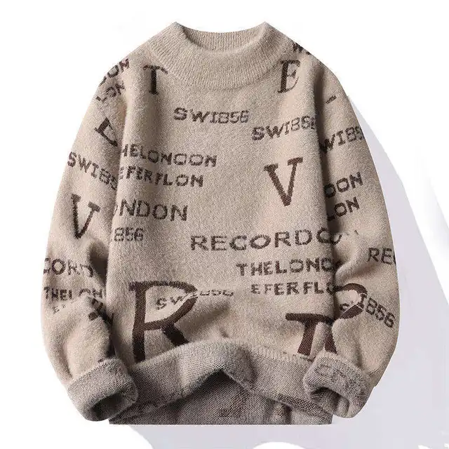 Wholesale Anti-wrinkle Winter Pullover Regular Standard Wool Crew Neck Cotton Men Pullover Knitwear Sweater