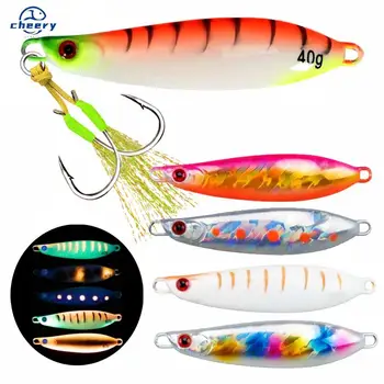 CHEERY Trail-Opening Curved Blade Lure Metal Jig Lead Fish Hook Noctilucent Bionic Sea Boat Fishing Saltwater Fish Wholesale – Metal Jig – view 2