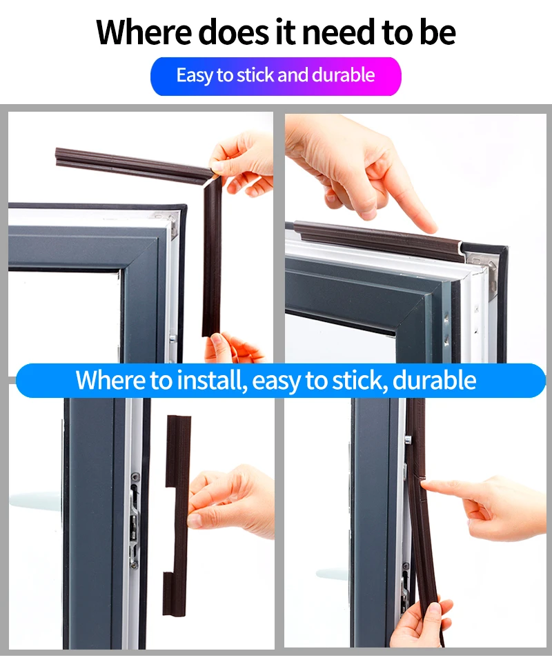 Pu Polyurethane Foam Wood Door Seal/door Adhesive Foam Sealing Strip
