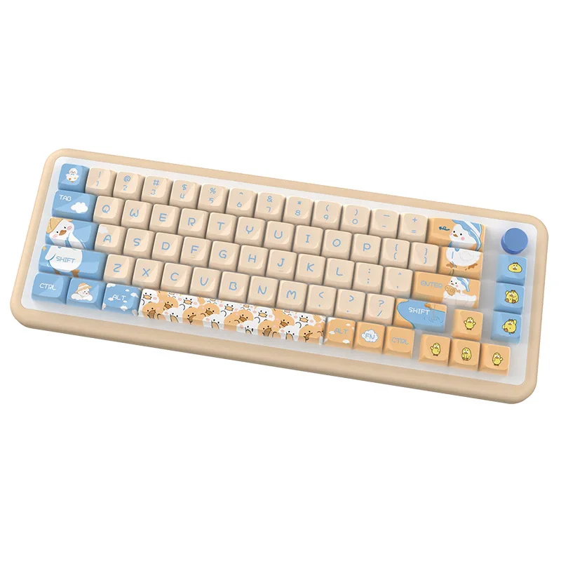 Cute Duck Keycap PBT XDA Keycaps US/KR Version For DZ60/RK61/64/GK61/68/75/84/980/104 Mechanical Keyboard