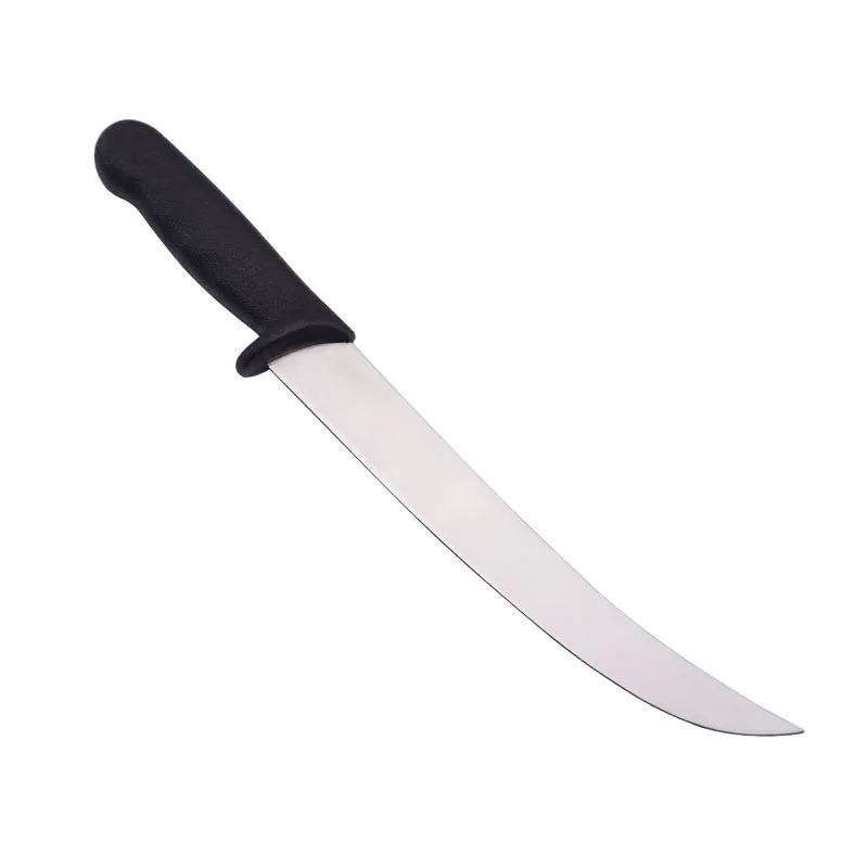 10 Inch Stainless Steel Blade Kitchen Slicer Knife Set Sharp Curved Carving Knife with Plastic PP Handle for Chopping