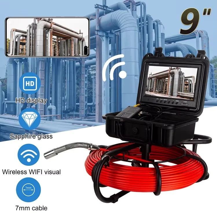 512Hz Sonde Receiver for Pipe Location Endoscope 23mm Drain Sewer Pipe Camera with SD Card 16GB &WIFI factory