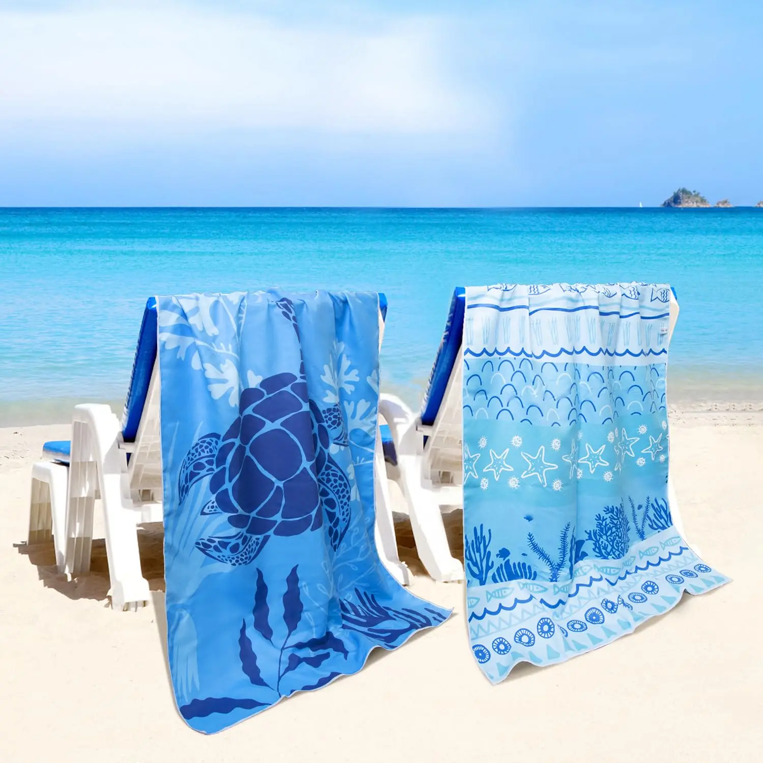 Custom Printed Jacquard Microfiber Bath Towel Desert Sand Beach Towel With Tassel Cotton Turkish Beach Towel