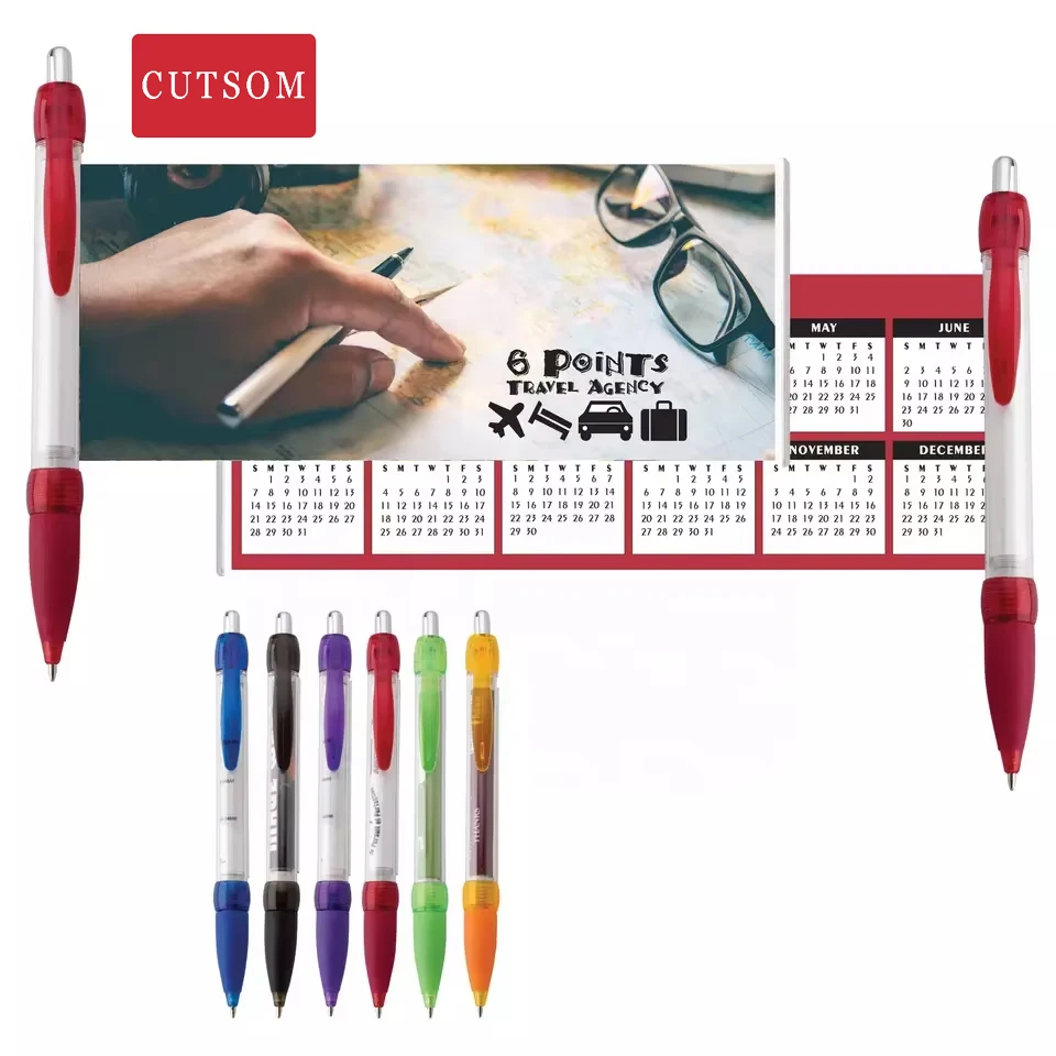 Рекламная пластиковая шариковая ручка с логотипом на заказ выдвижная прокручивающаяся ручка-баннер баннером