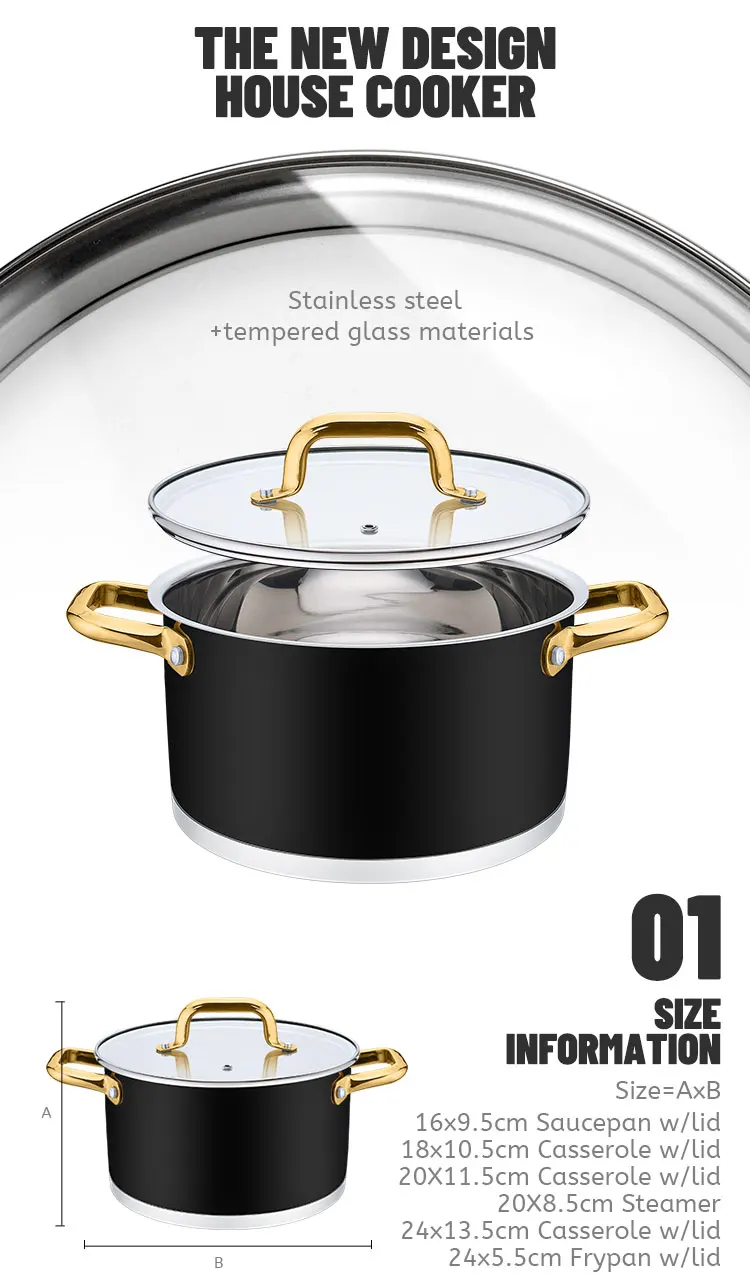 Induction Bottom 11 Piece Cooking Pot And Pan Nonstick Cookware Set