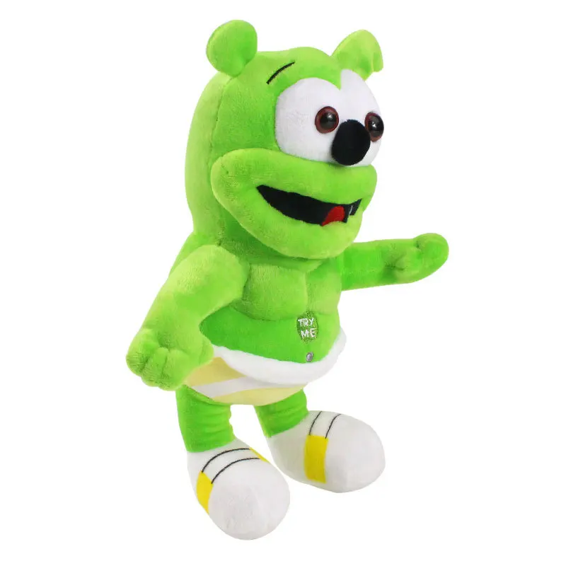 Green Plush Stuffed Gummy Bear Toys With Music And Led Light Or Gummy ...